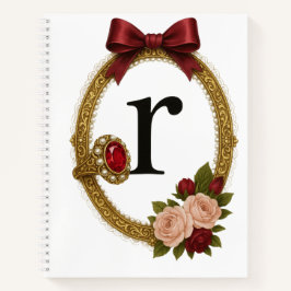 Regency Art Letter R Luxury Monogram Journal Notitieboek