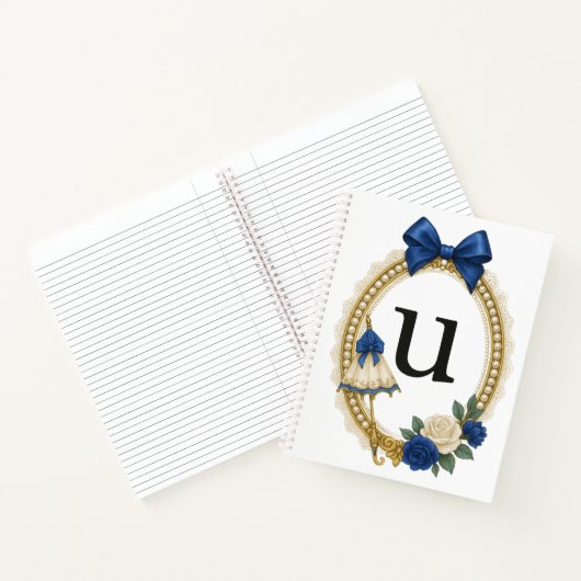 Regency Art Letter U Luxury Monogram Journal (Intérieur)
