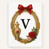 Regency Art Letter V Luxury Monogram Journal (Devant)