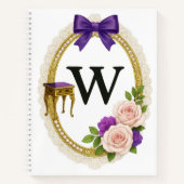 Regency Art Letter W Luxury Monogram Journal (Devant)