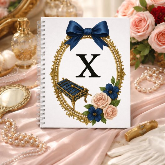 Regency Art Letter X Luxury Monogram Journal