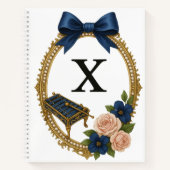 Regency Art Letter X Luxury Monogram Journal (Devant)