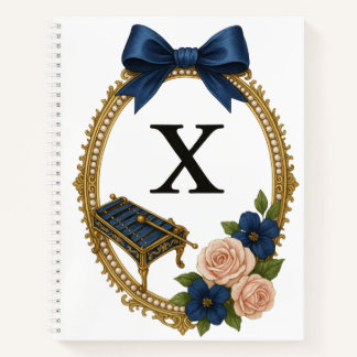 Regency Art Letter X Luxury Monogram Journal