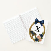Regency Art Letter X Luxury Monogram Journal Notitieboek (Binnen)