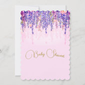 Regency Baby shower Lavendel Flower Kaart (Achterkant)