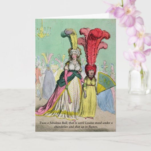 Regency Ball Funny Blank - Carte de voeux (Orchidée)