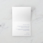 Regency Blauw Bloemen Bruiloft Foto Bedankkaart (Binnen)