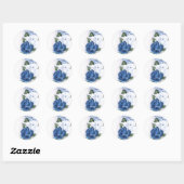 Regency Blue Rozen Bridgerton Ronde Sticker (Vel)