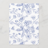 Regency Blue Wedding Details Informatiekaartje (Achterkant)