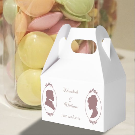 Regency Bridgerton Pink Roses Cameo Bedankdoosjes