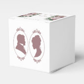 Regency Bridgerton Pink Roses Cameo Bedankdoosjes (Voorkant Zijde)