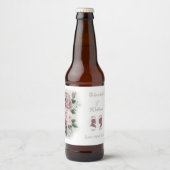 Regency Bridgerton Roze Rozen Camee Bier Etiket (Voorkant)