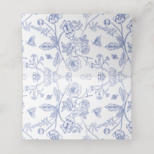 Regency Crest Monogram Weddenschapskaart (Binnenkant ongevouwen)