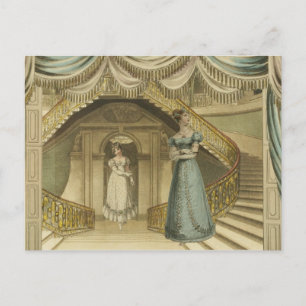 Regency Dames op de trap Briefkaart