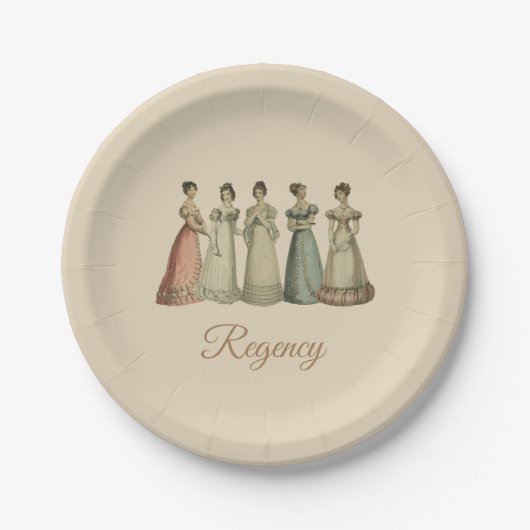  Regency Dames voor Jane Austen Fans Papieren Bordje (Voorkant)