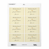 Regency de la Couronne en or Étiquette de bouteill (Feuille entière)