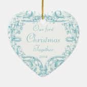 Regency Elegance First Kerstmis Together Ornament (Achterkant)