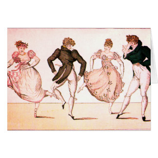 Regency en Jane Austen Period Dance Card