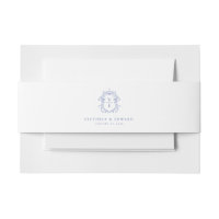 Regency Era Blue Crest Monogram Bruiloft