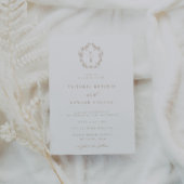 Regency Era Crest Beige Monogram Wedding Kaart