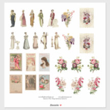 Regency Era Mode Set 1 op maat gesneden vinyl stic