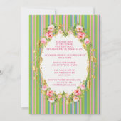 Regency Era Quinceanera Invitation sophistiquée (Dos)