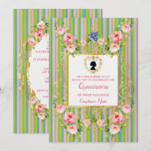 Regency Era Quinceanera Invitation sophistiquée (Devant / Derrière)