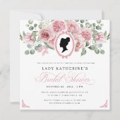 Regency Era rose Floral nuptiale Invitation (Devant)