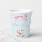 Regency Era Vrijgezellenfeest Lint Tea Party Papieren Bekers (Voorkant)