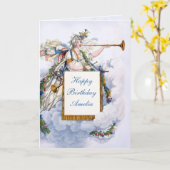 Regency Fashion Carte de voeux d'anniversaire pers (Fleur jaune)