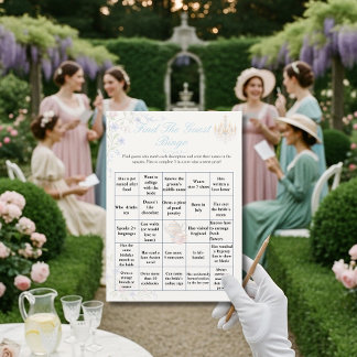 Regency  Find the Guest Bridal Shower Bingo game  Kaart
