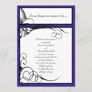 Regency Floral Wedding Invitations Kaart