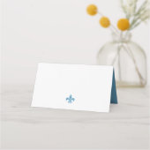 Regency French Blue Fleur de Lis Pattern Wedding (Achterkant)