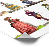 Regency French Mode Design Marie Antoinette Pos Poster (Hoek)