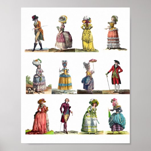 Regency French Mode Design Marie Antoinette Poster (Voorkant)