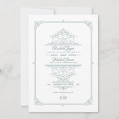 Regency Gedekte Wedding sparen de Blauwgroen Datu Kaart (Voorkant)