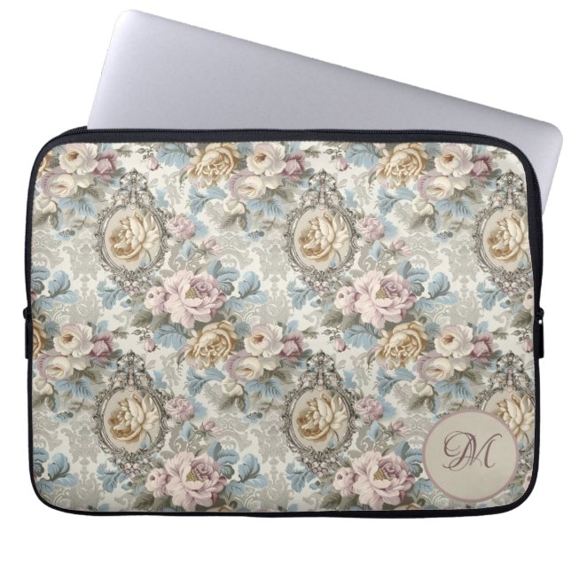 Regency Geïnspireerd en gepersonaliseerd Laptop Sleeve (Voorkant)