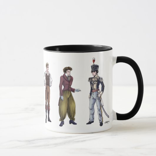 Regency Gentlemen History Fashion Jane Austen Mug (Droite)