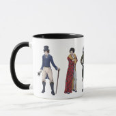 Regency Gentlemen History Fashion Jane Austen Mug (Gauche)