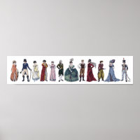 Regency Historical Fashion - Long 20x4.5 Poster