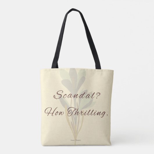Regency Inspired Witty Minimalist Tote Bag (Dos)