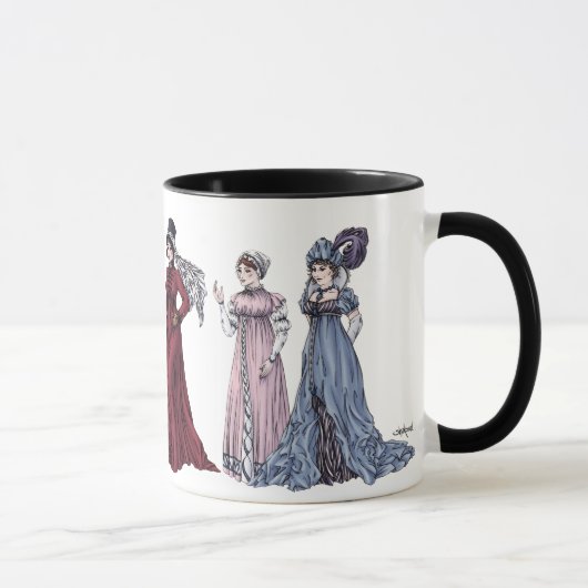 Regency Ladies Mode historique Jane Austen Mug (Droite)