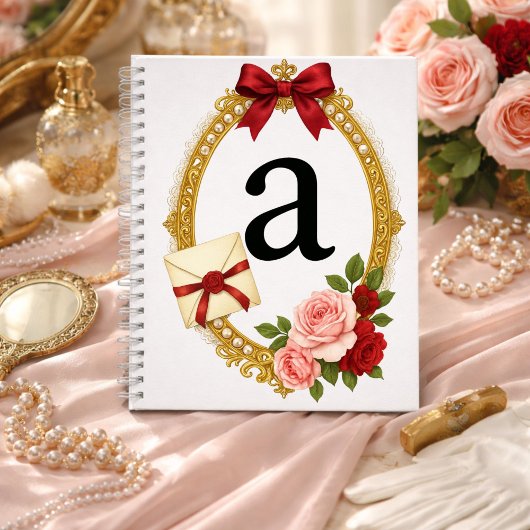 Regency Letter A Monogram Journal Notitieboek