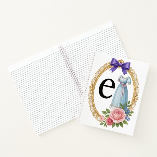 Regency Letter E Art Luxury Monogram Journal (Intérieur)