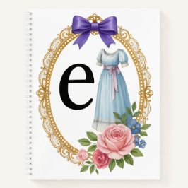 Regency Letter E Art Luxury Monogram Journal Notitieboek