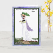 Regency Mode 1800 wenskaart Kaart (Gele Bloem)