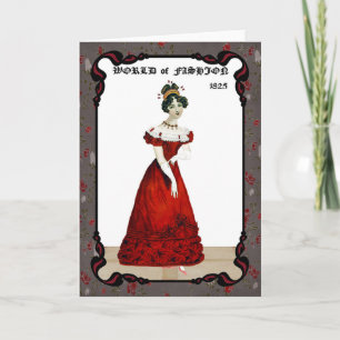 Regency Mode 1825 wenskaart Kaart