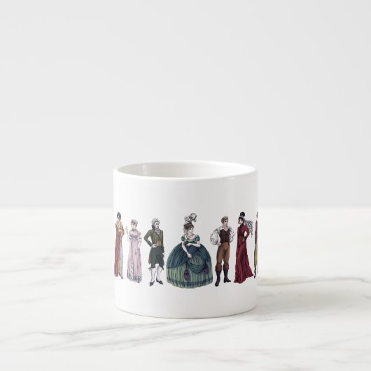 Regency Mode Jane Austen Espresso of Tea Mok (Voorkant)