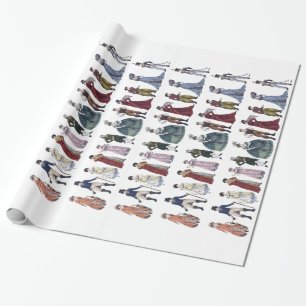 Regency Mode Jane Austen Gift Wrapping Paper Cadeaupapier