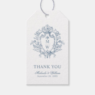 Regency Monogram Crest Wedding Cadeaulabel